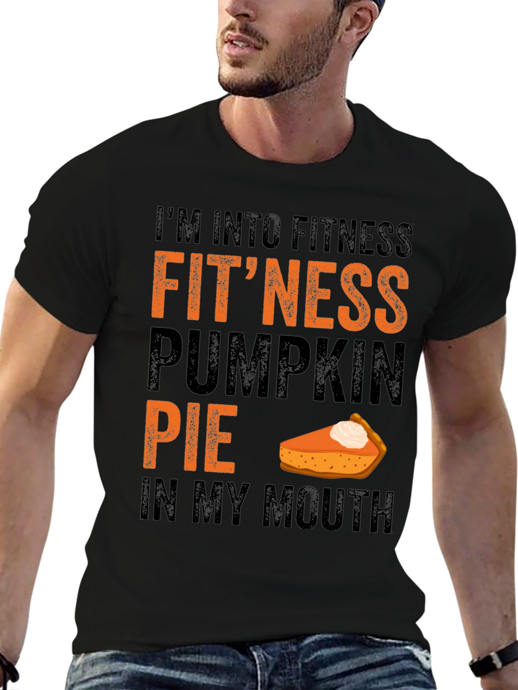 Funny Pumpkin Pie Fitness T-Shirt