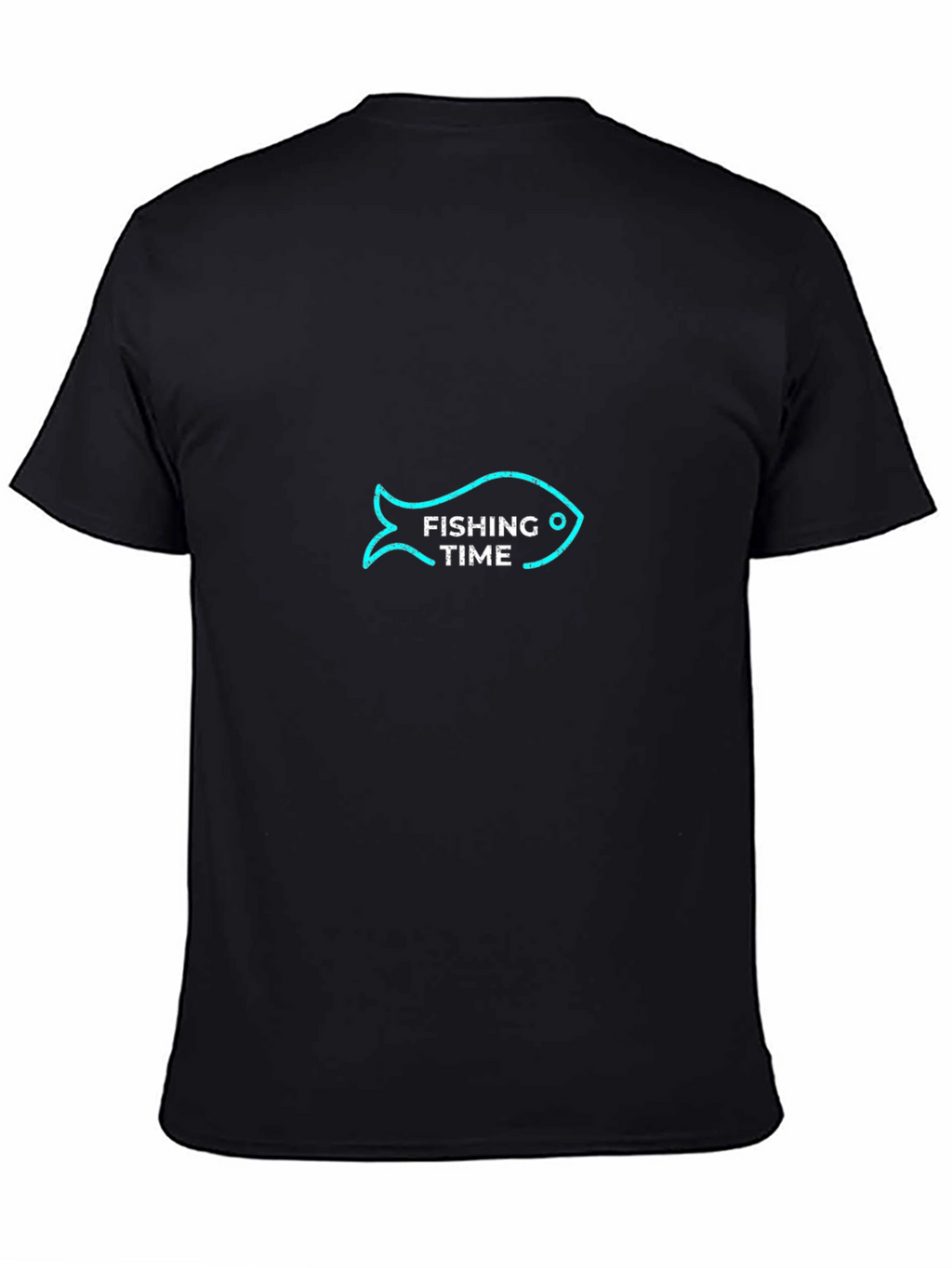 Fishing Time Graphic T-Shirt - Black
