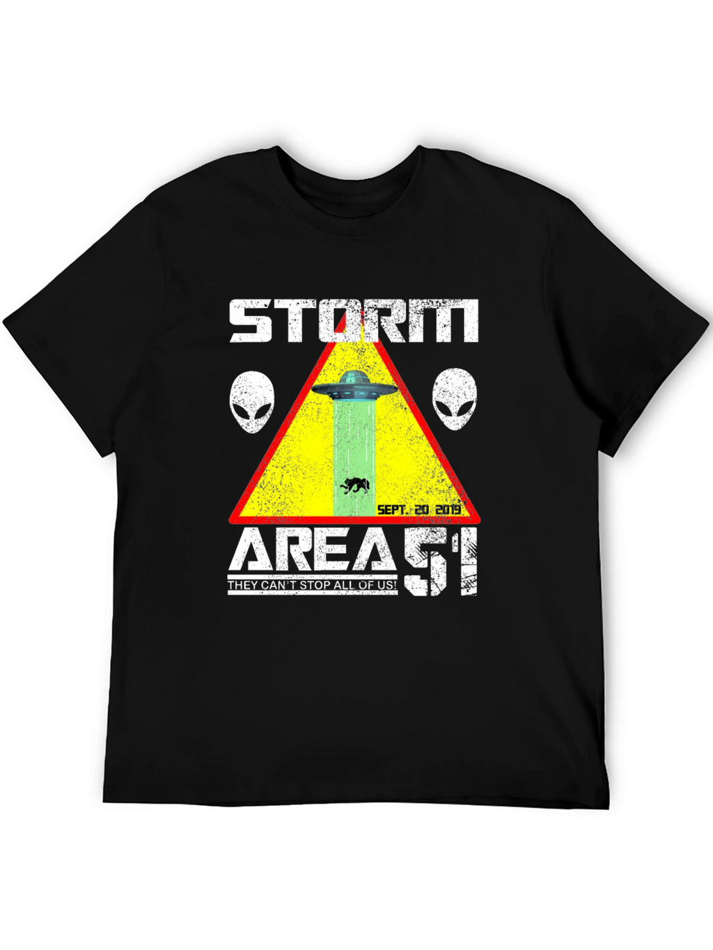 Storm Area 51 T-Shirt Alien UFO Graphic Tee