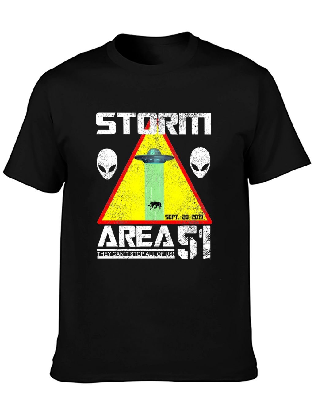 Storm Area 51 T-Shirt Alien UFO Graphic Tee