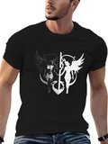Yin Yang Angel & Demon Graphic T-Shirt