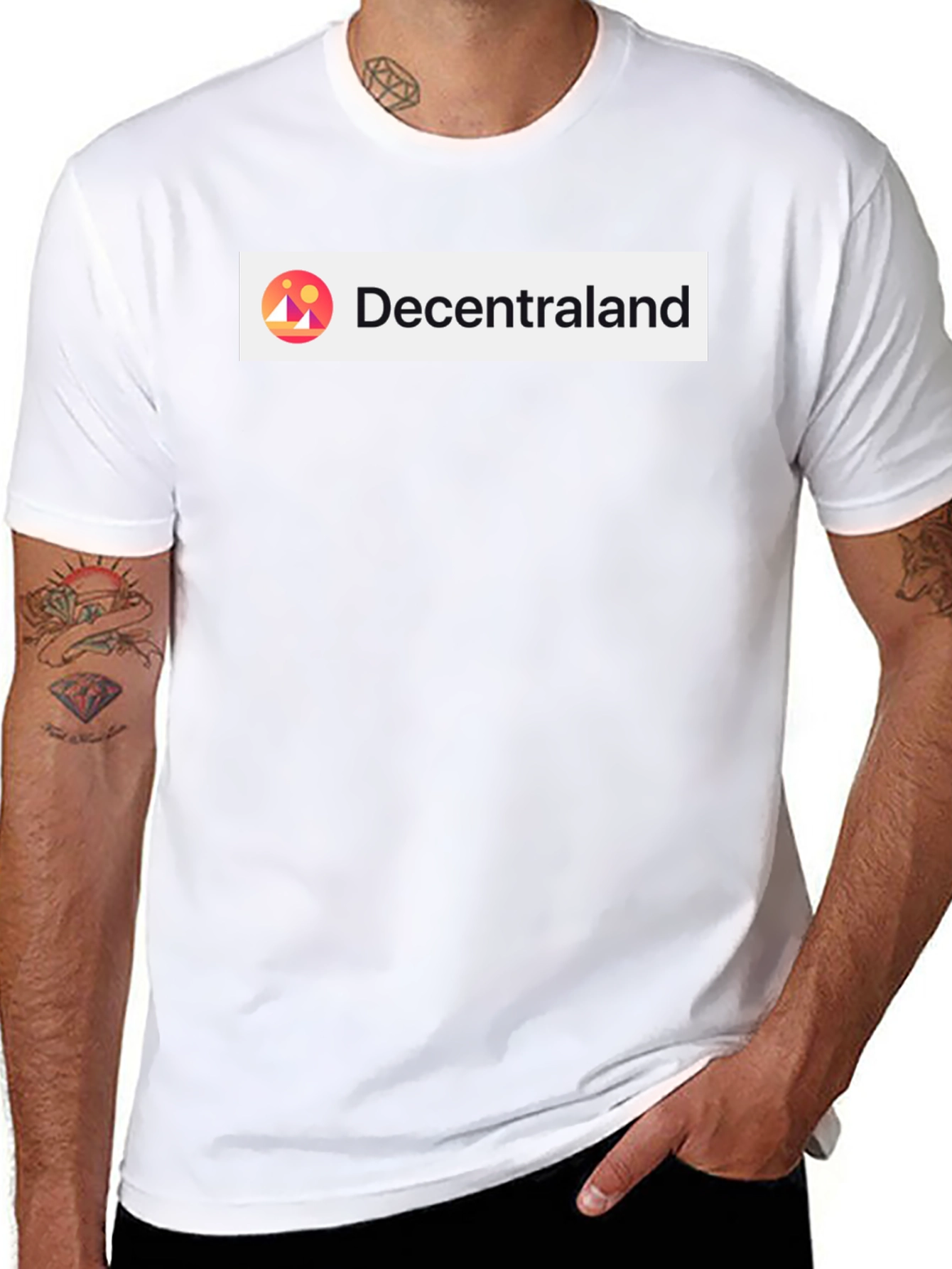Decentraland Black Short Sleeve Graphic T-Shirt