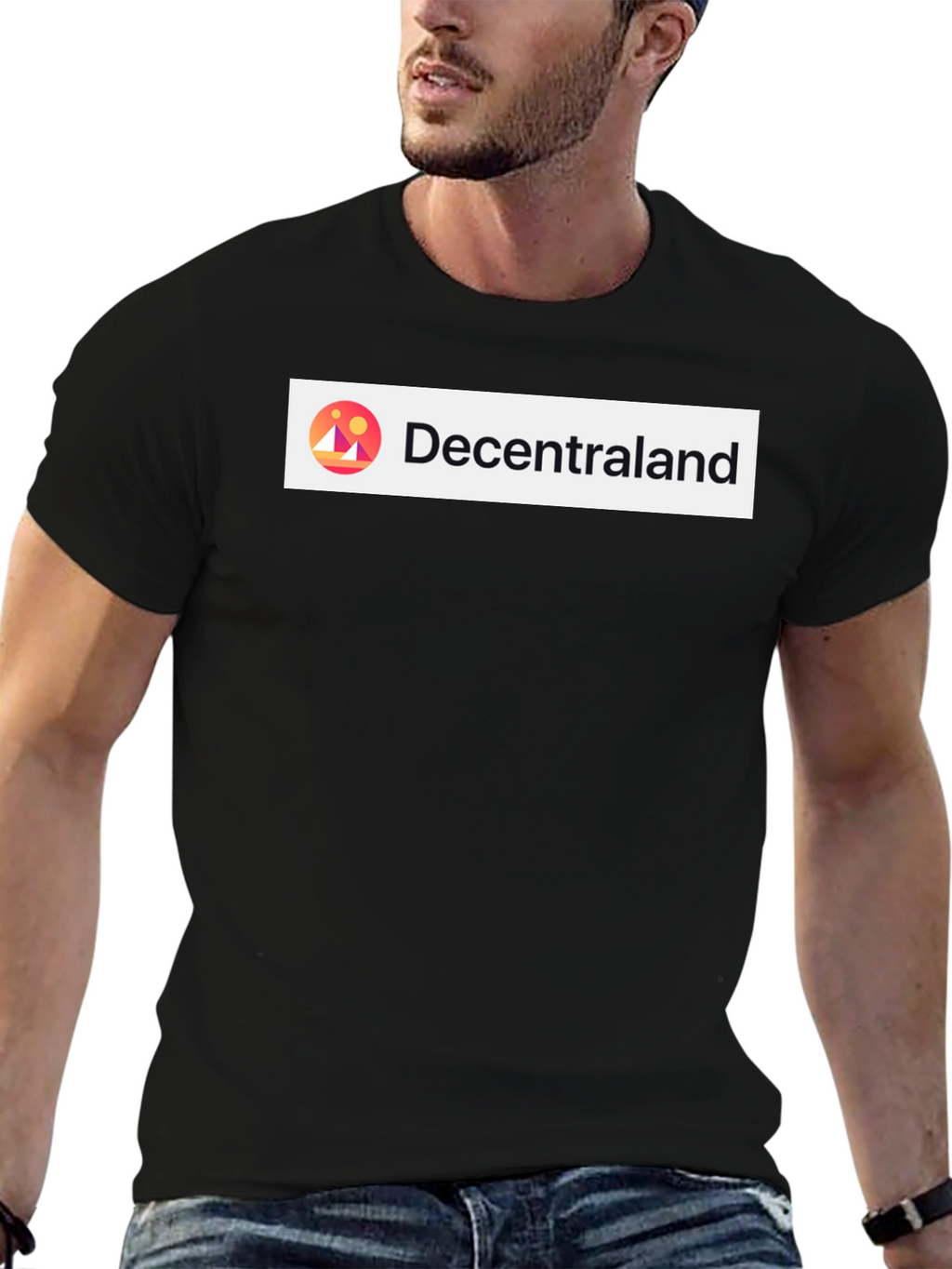 Decentraland Black Short Sleeve Graphic T-Shirt