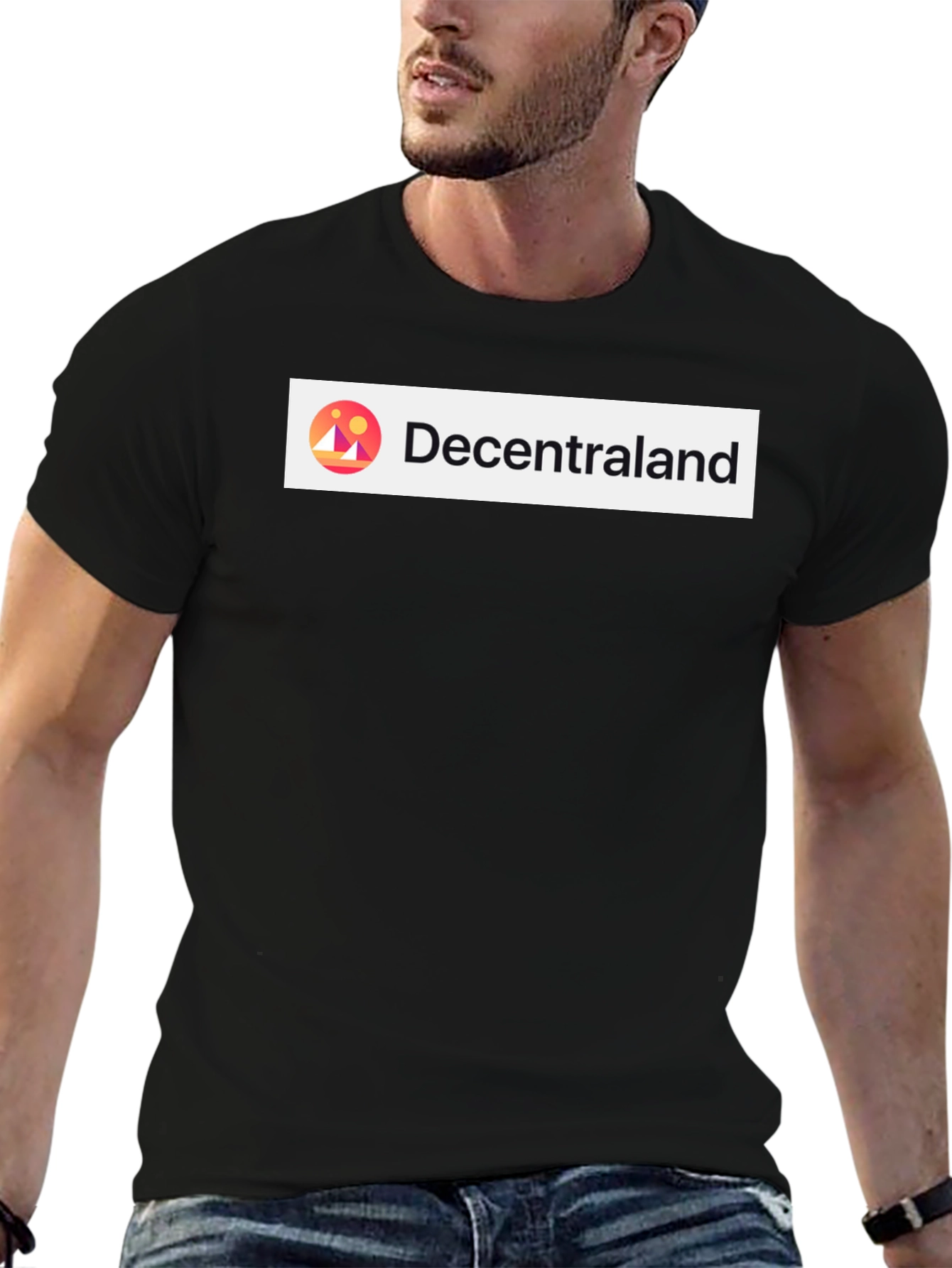Decentraland Black Short Sleeve Graphic T-Shirt