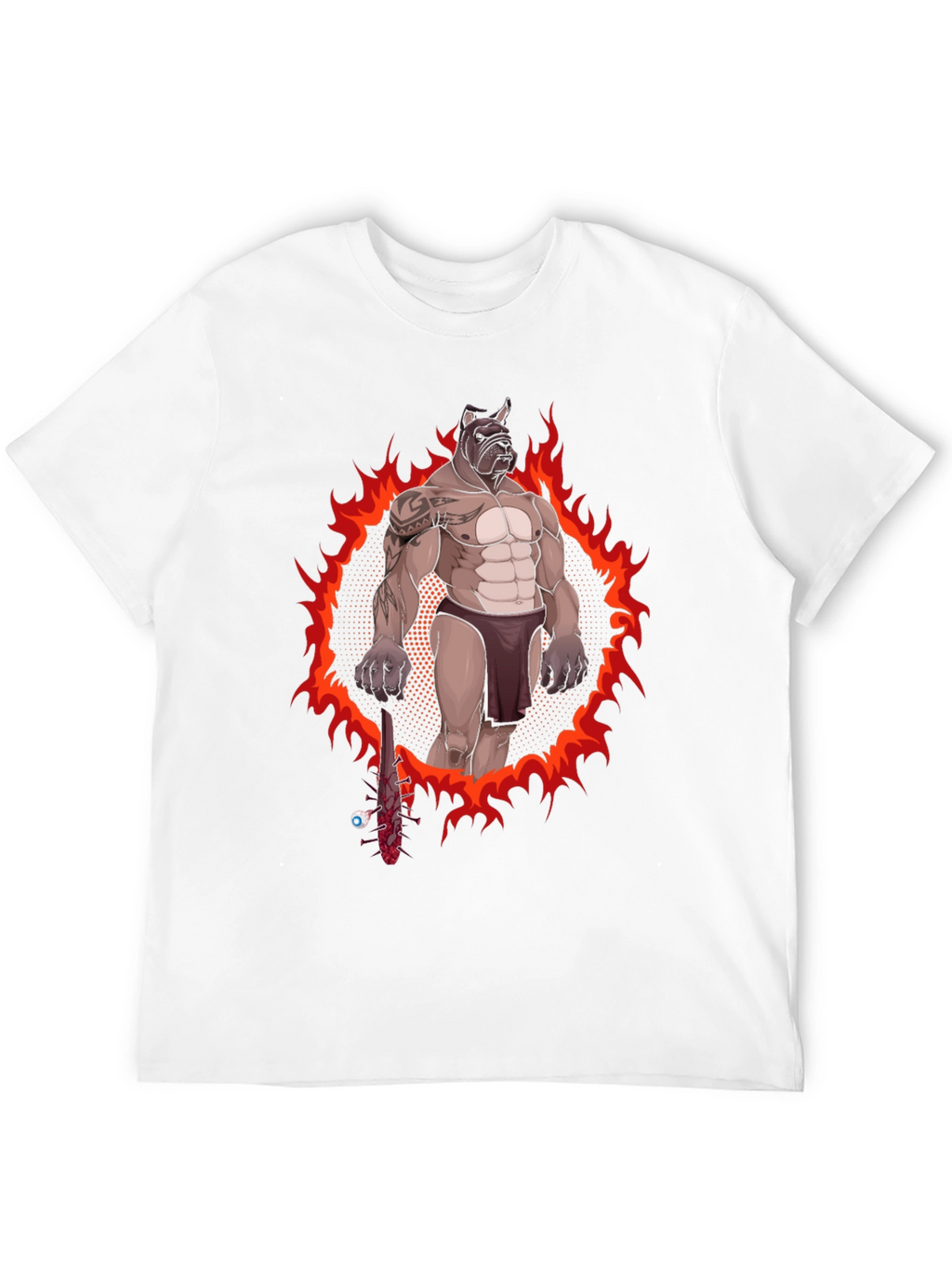 Black Graphic Tee - Dog Gladiator Design