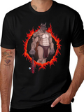 Black Graphic Tee - Dog Gladiator Design