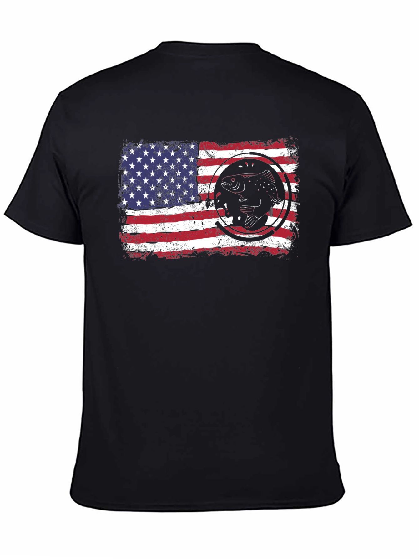 American Flag Fish Graphic Tee
