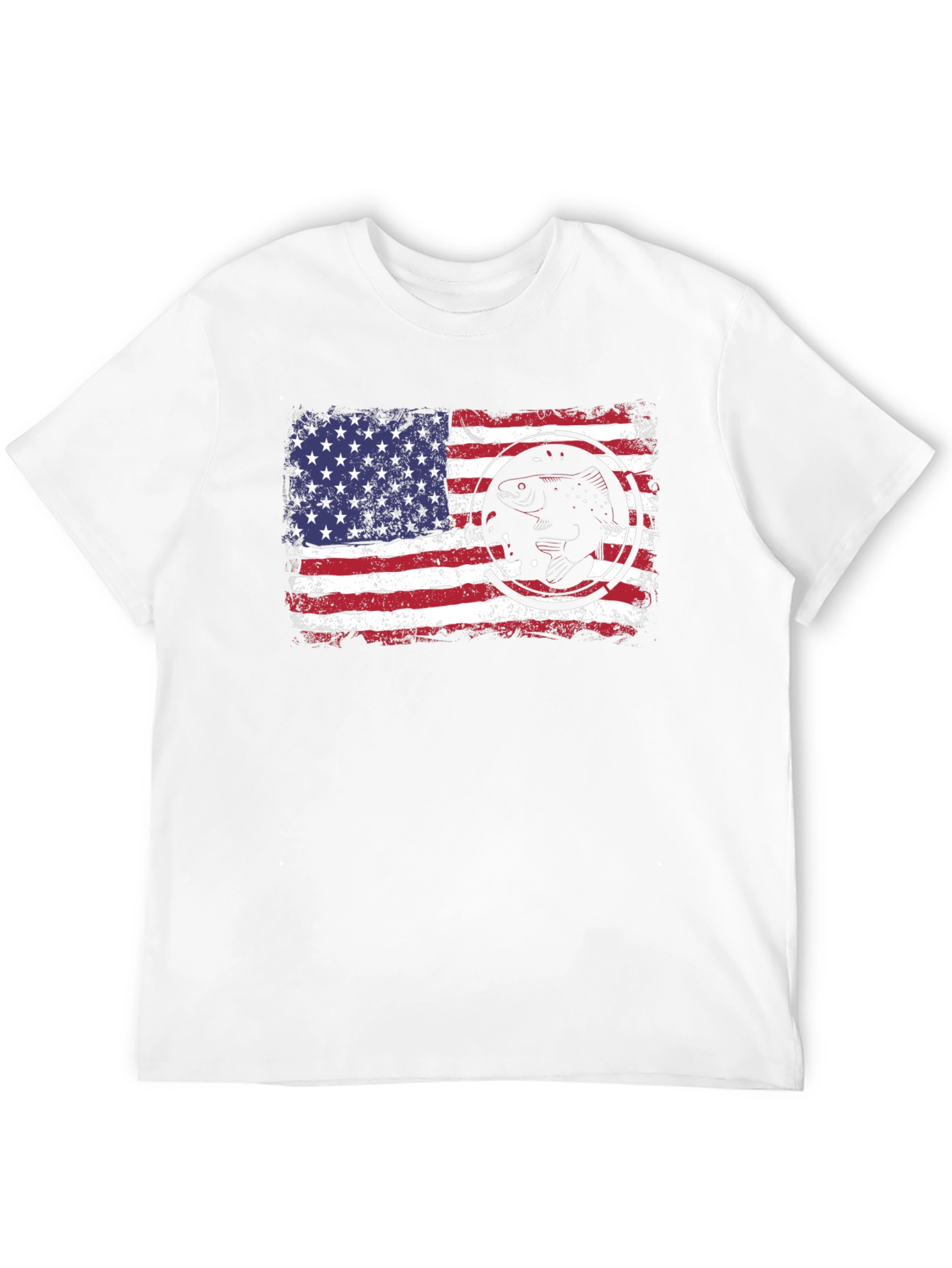 American Flag Fish Graphic Tee