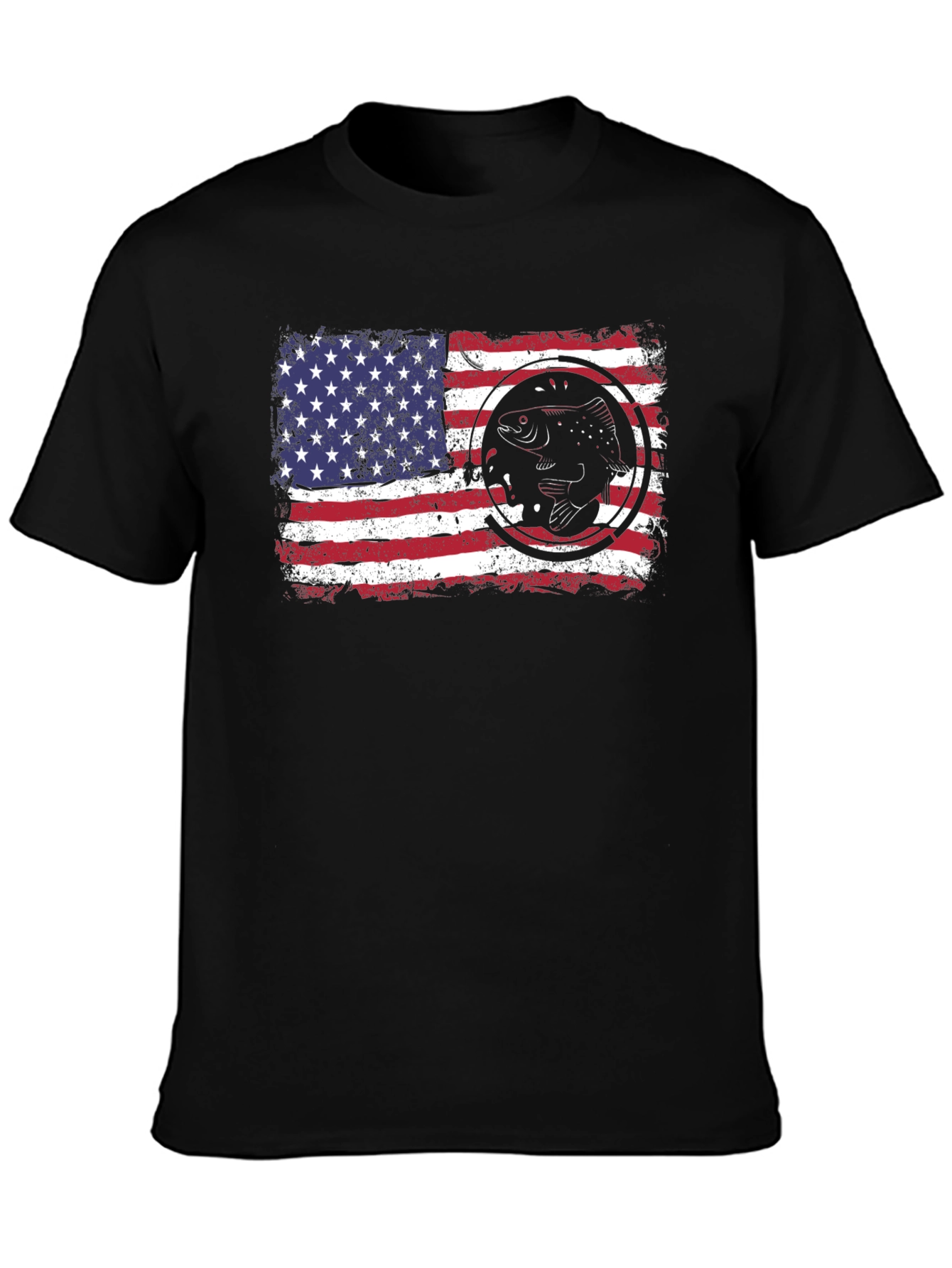 American Flag Fish Graphic Tee