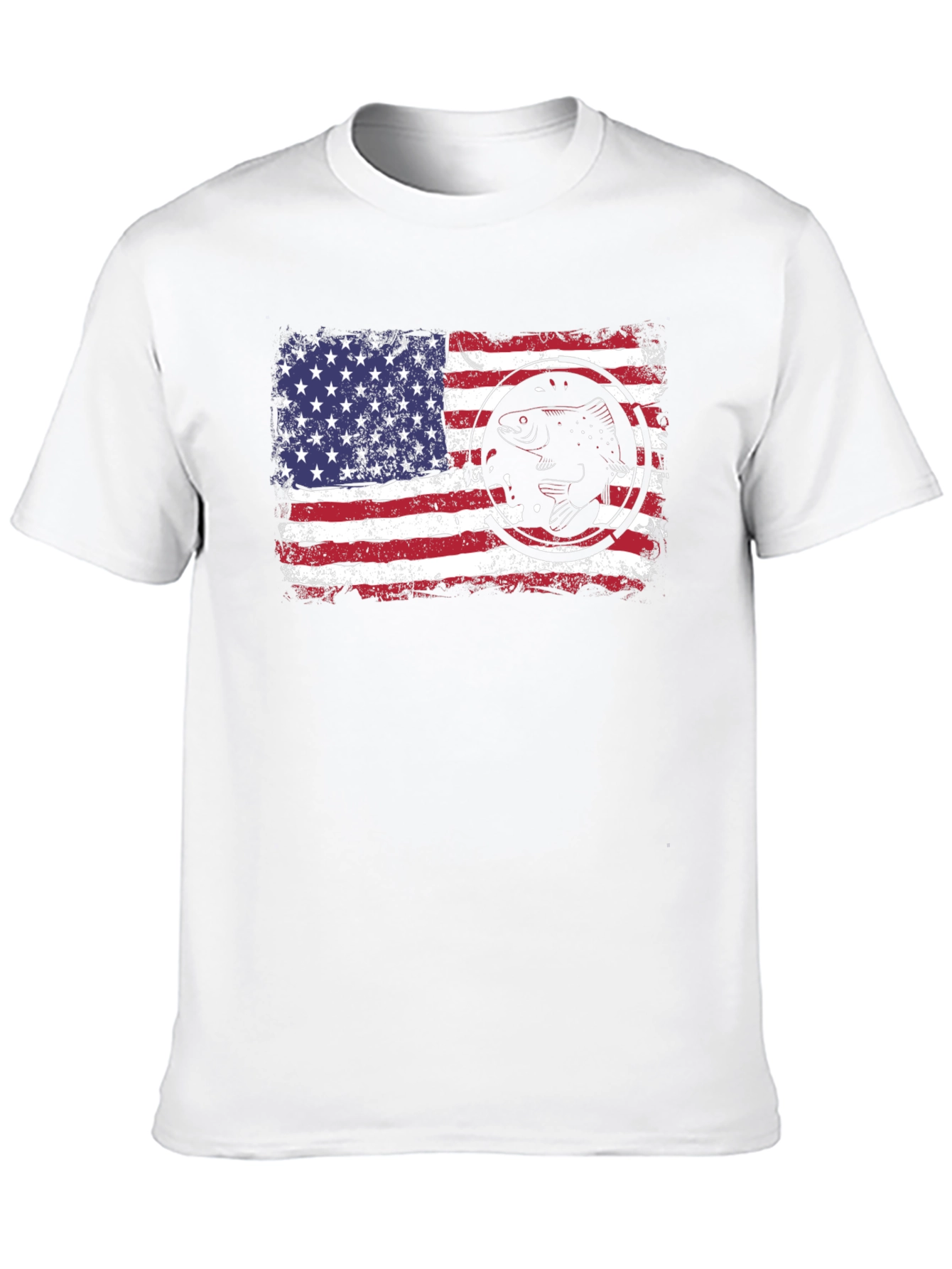 American Flag Fish Graphic Tee