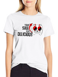Your Soul Was Delicious Devil Cat Graphic Tee