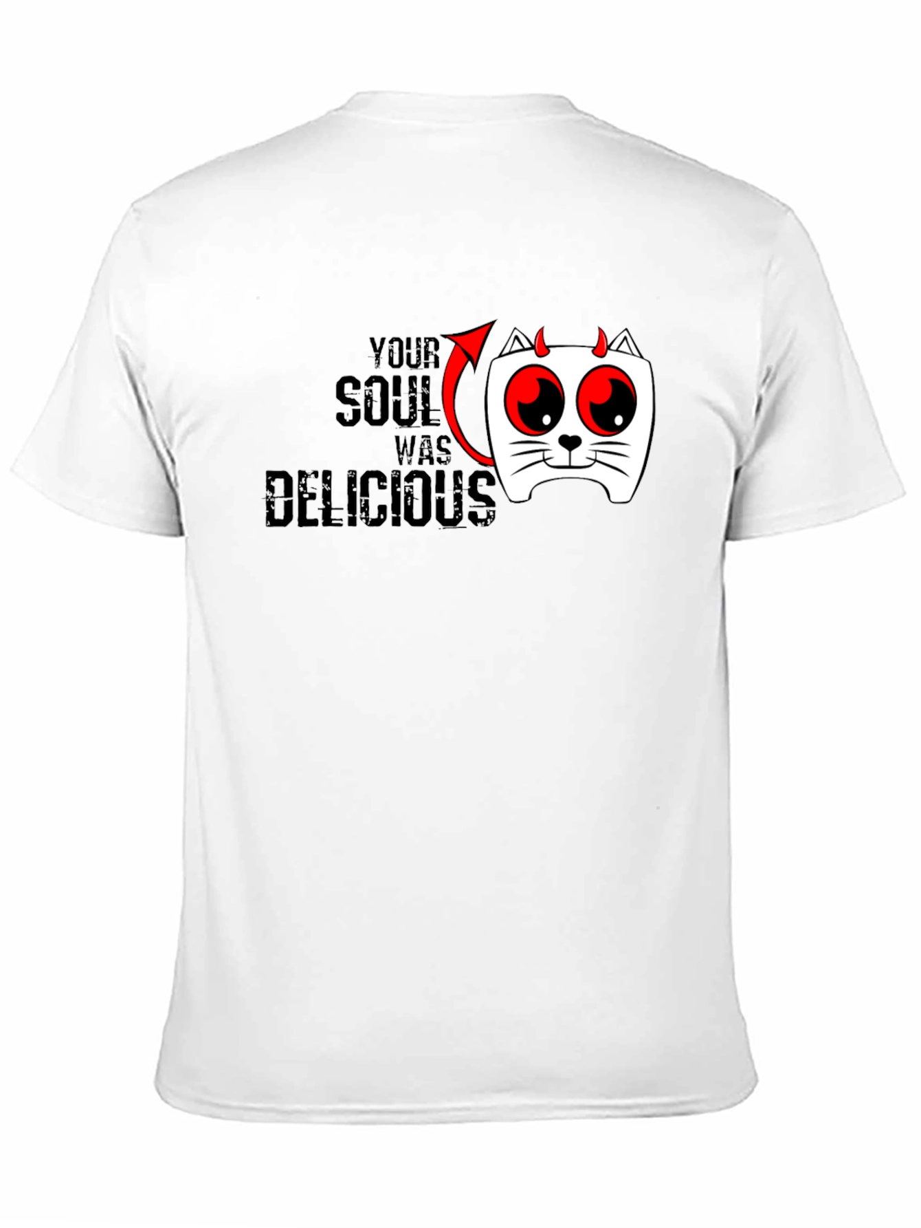 Your Soul Was Delicious Devil Cat Graphic Tee