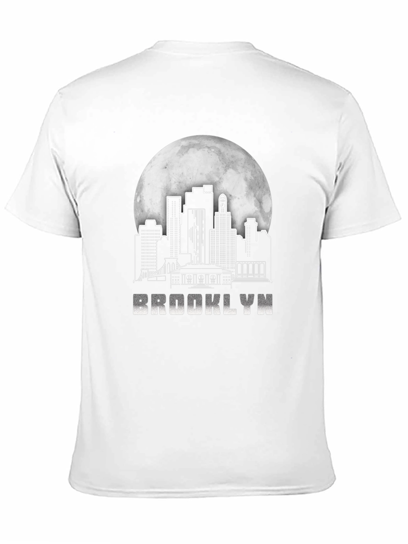 Brooklyn Skyline T-Shirt - Cityscape Moon Graphic Tee