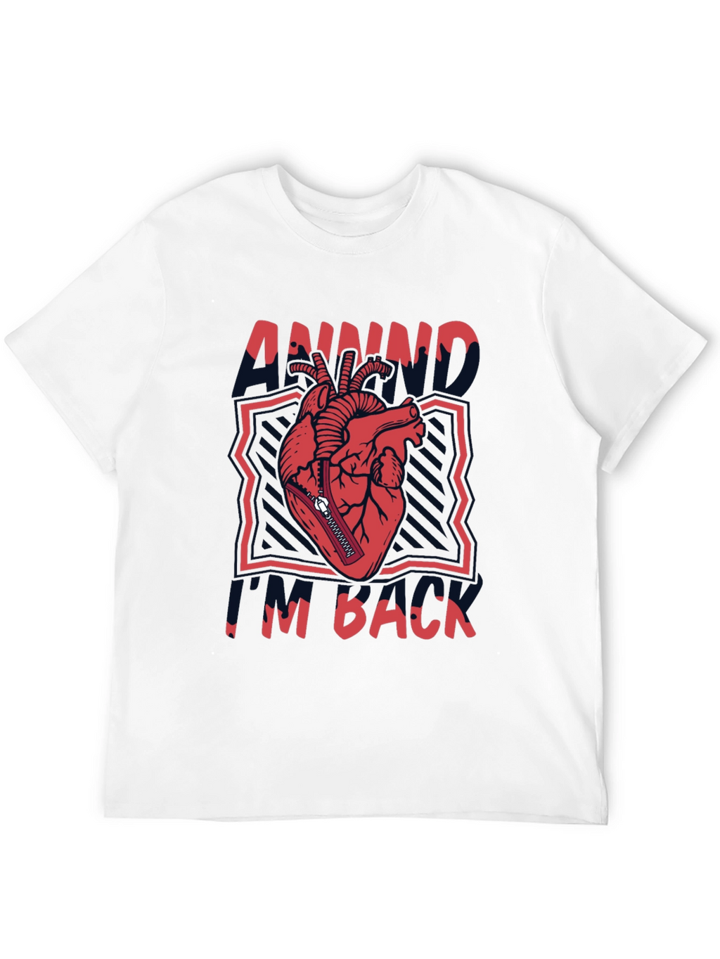 Unzip My Heart T-Shirt - Black Graphic Tee