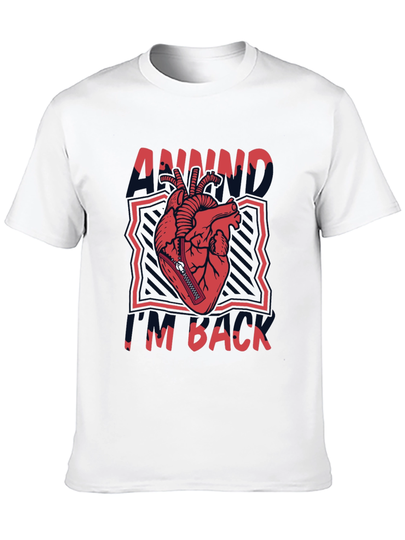 Unzip My Heart T-Shirt - Black Graphic Tee