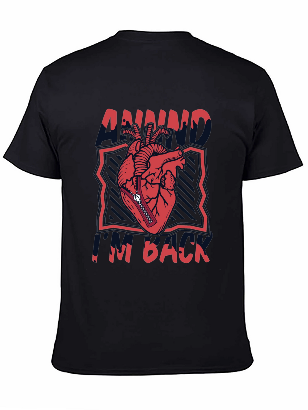 Unzip My Heart T-Shirt - Black Graphic Tee