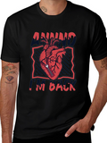 Unzip My Heart T-Shirt - Black Graphic Tee