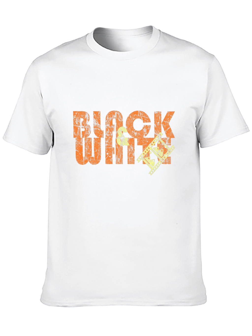 Black White Film Crew Graphic T-Shirt