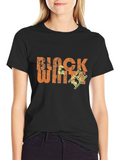 Black White Film Crew Graphic T-Shirt