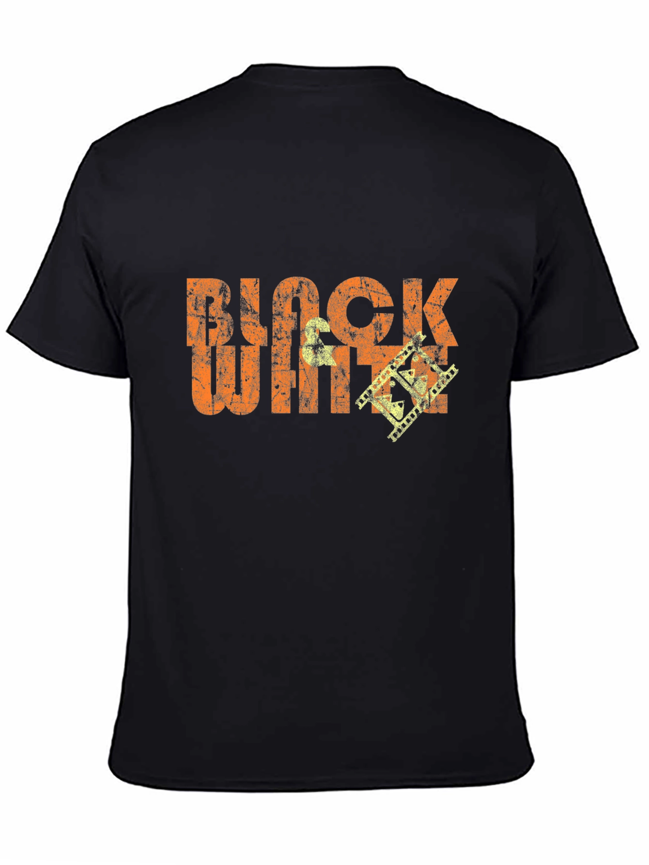 Black White Film Crew Graphic T-Shirt