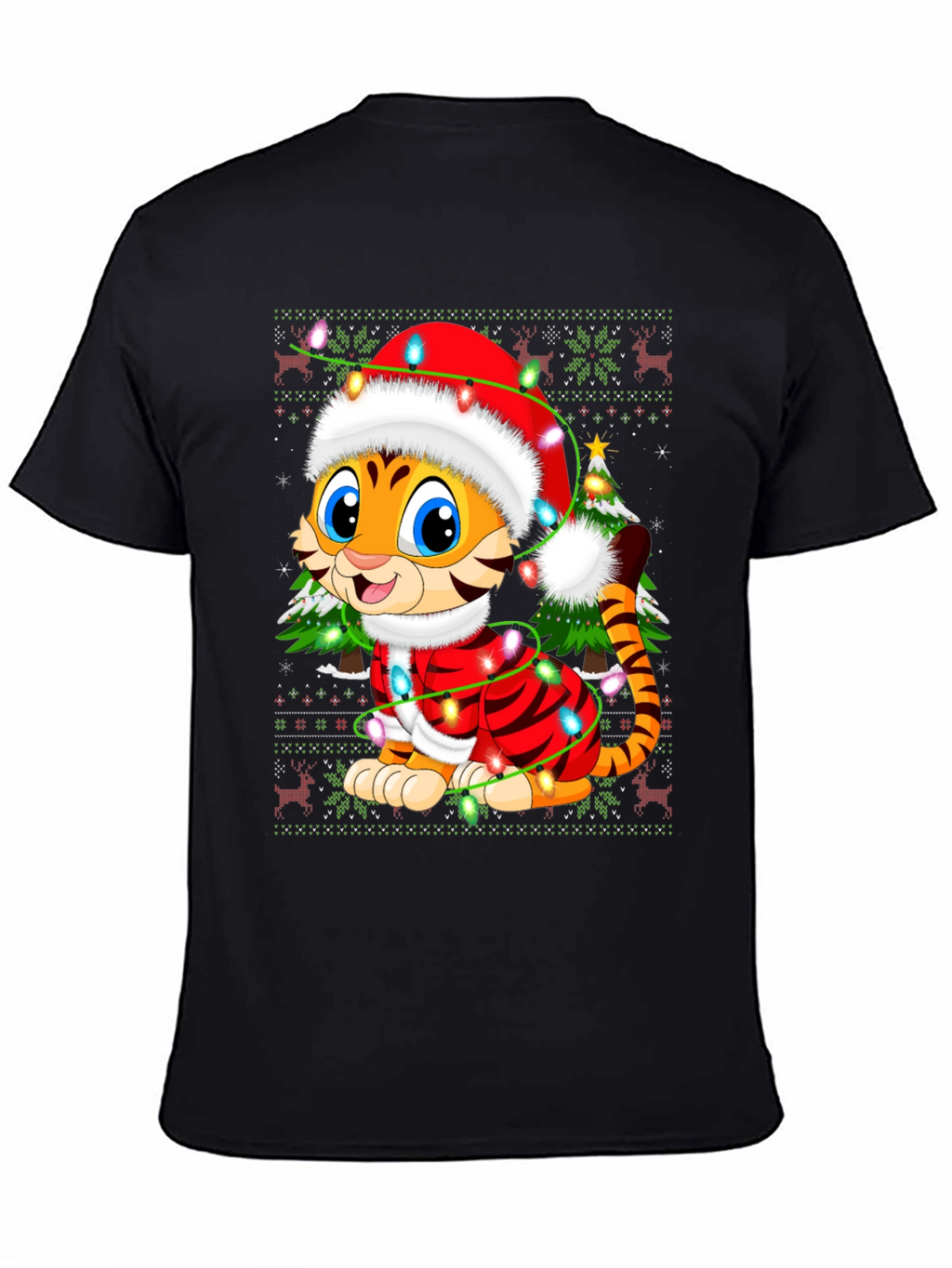 Festive Tiger Christmas T-Shirt