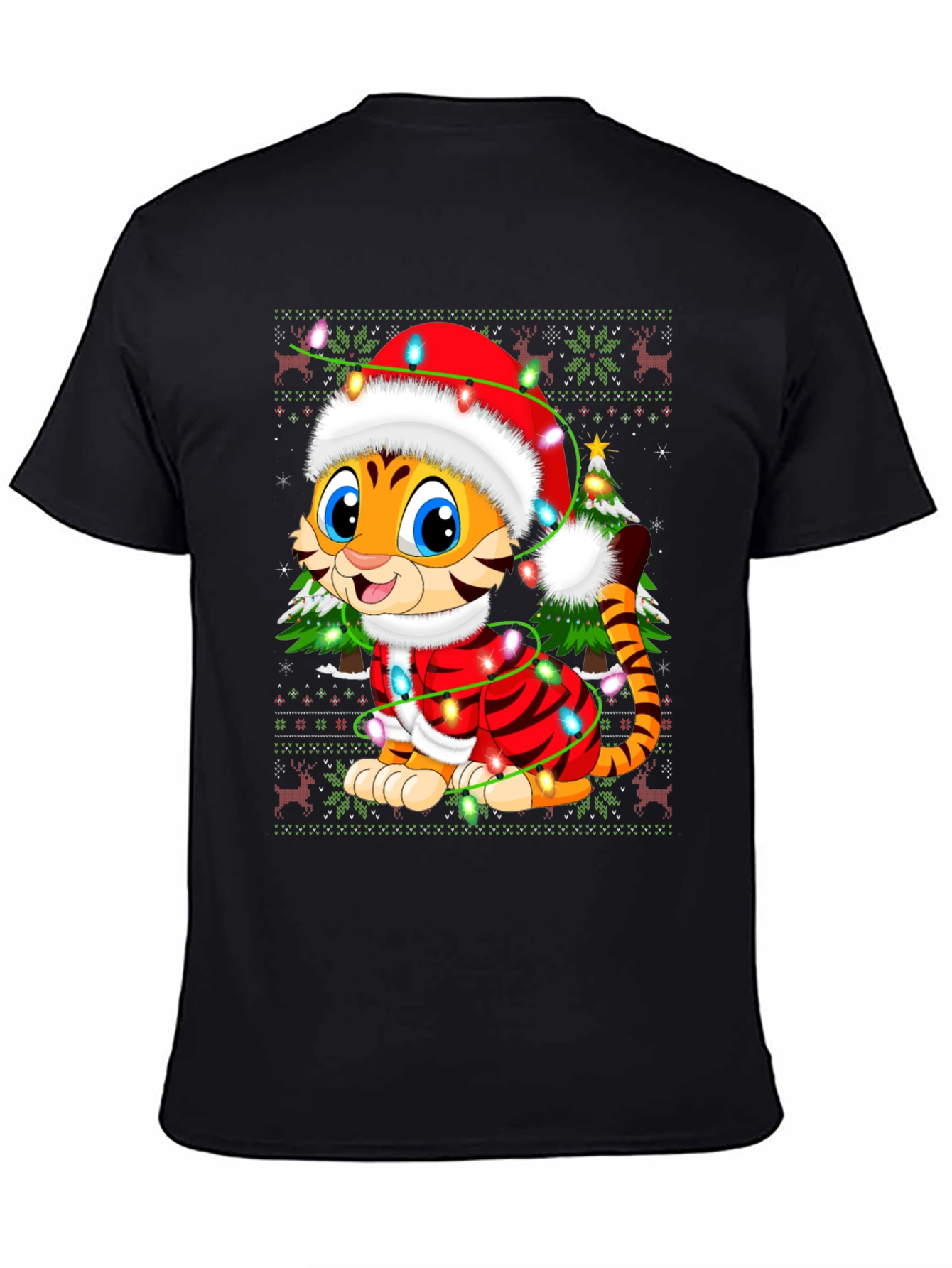 Festive Tiger Christmas T-Shirt