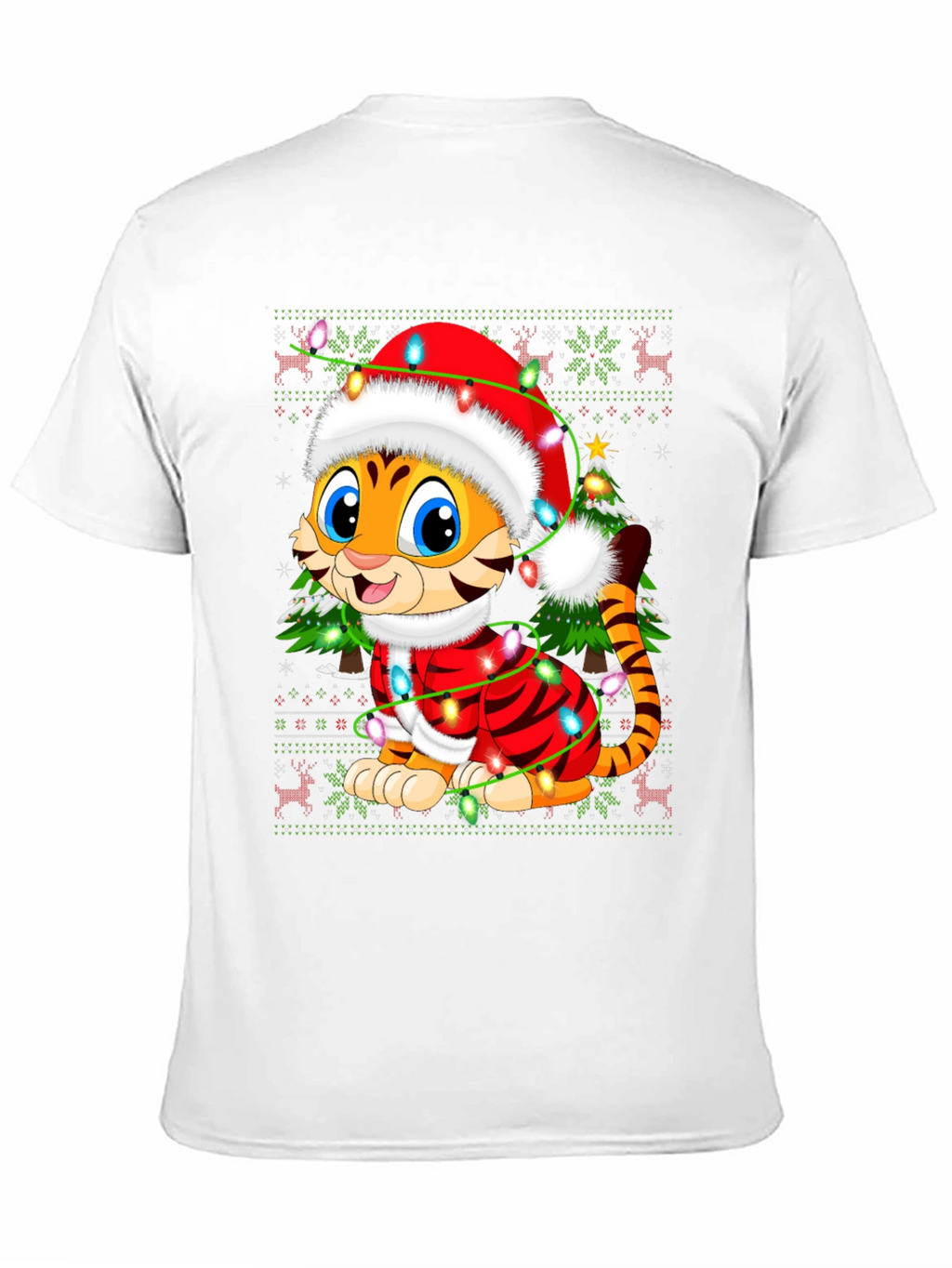 Festive Tiger Christmas T-Shirt