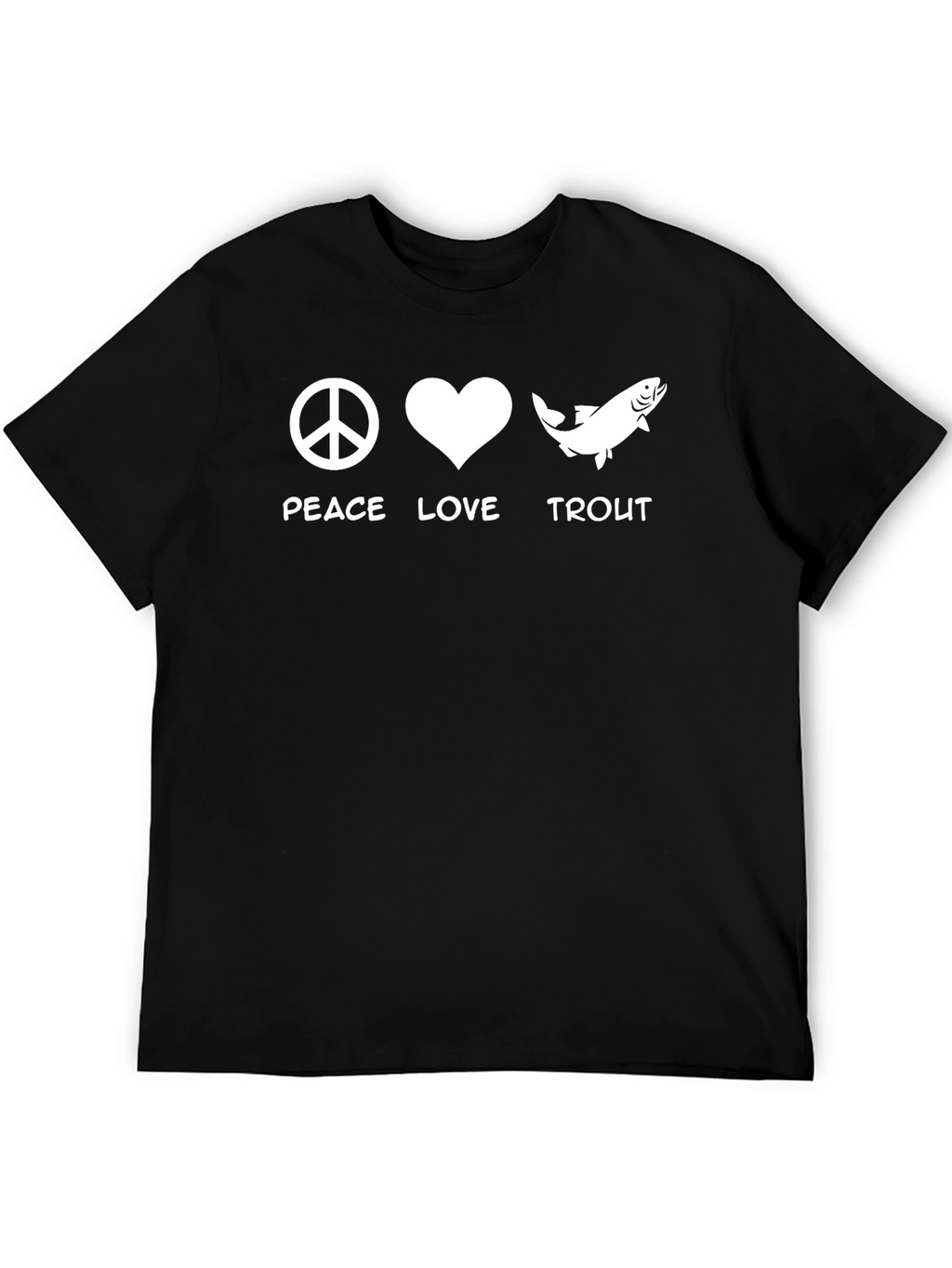Peace Love Trout Graphic T-Shirt