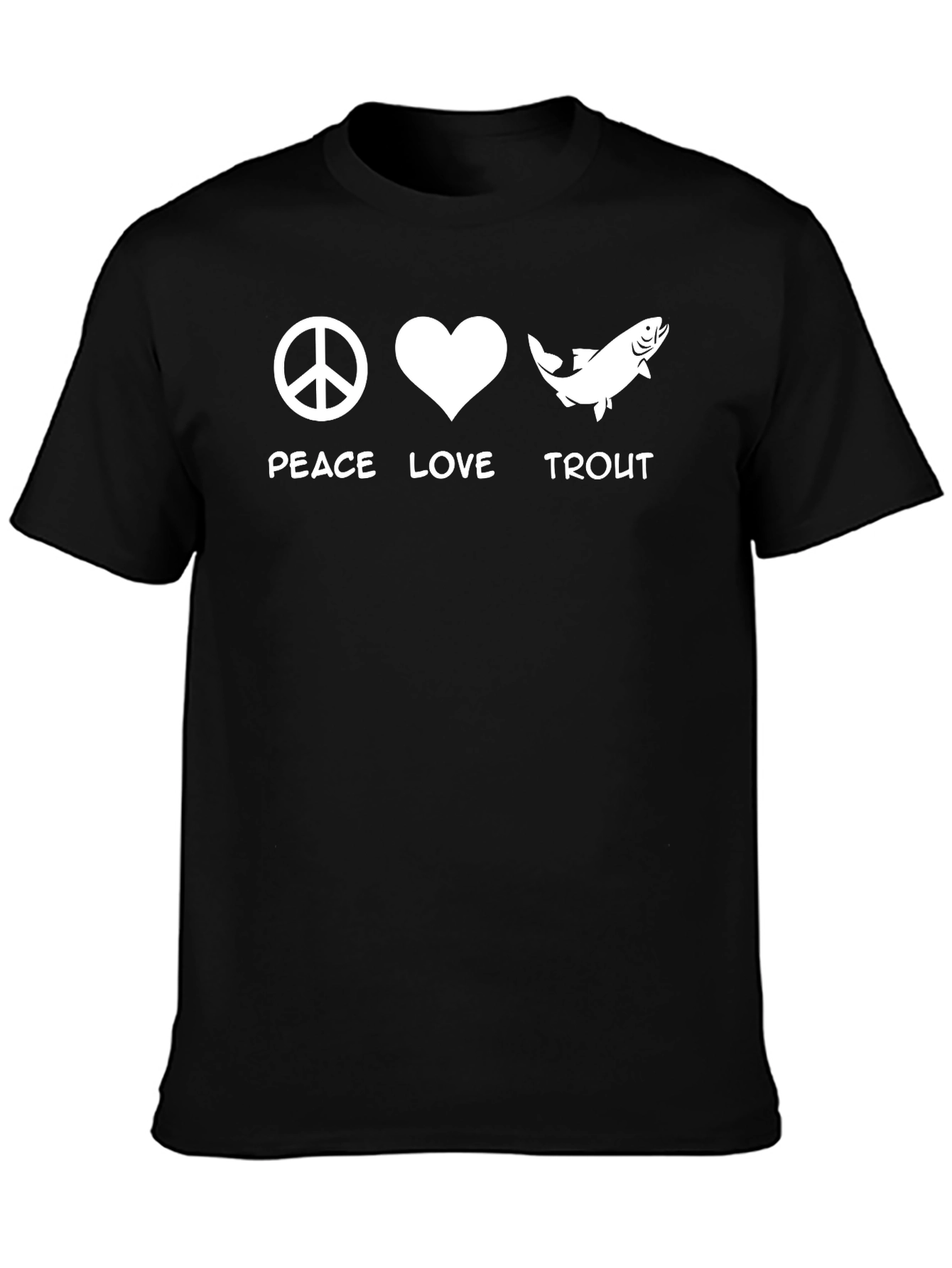 Peace Love Trout Graphic T-Shirt
