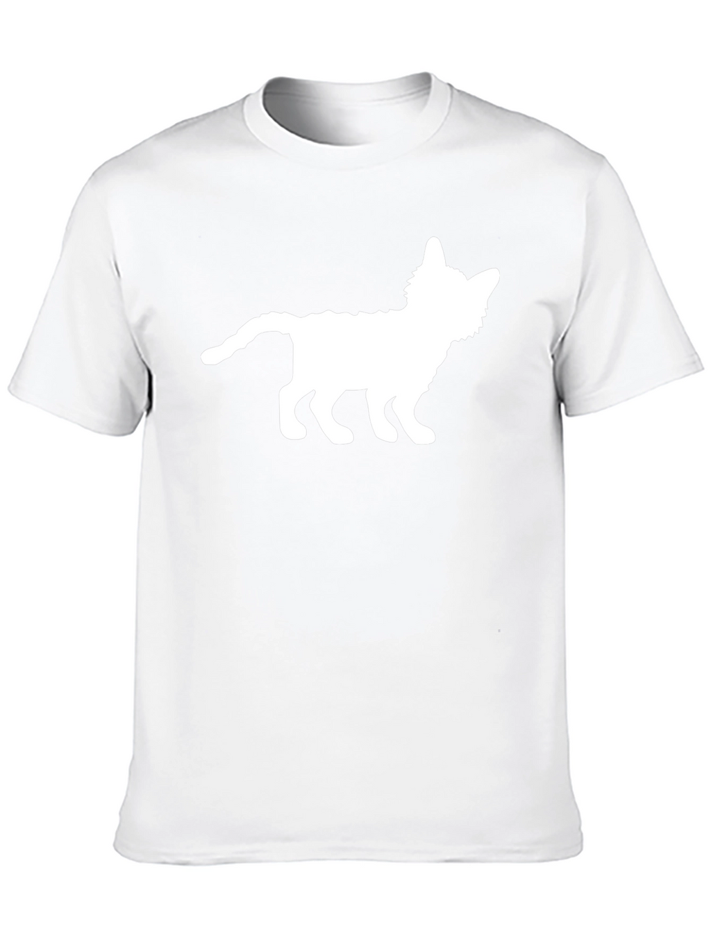 Cat Silhouette Graphic Tee - Black Cotton T-Shirt