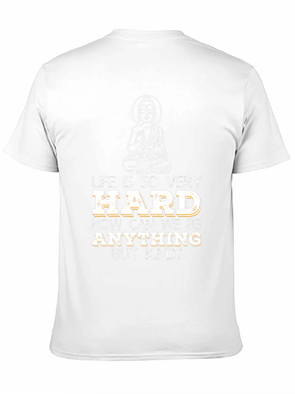 Life Is Hard Buddha Graphic T-Shirt - Black