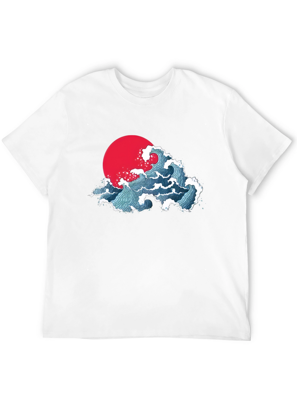 Japanese Wave Graphic T-Shirt - Black