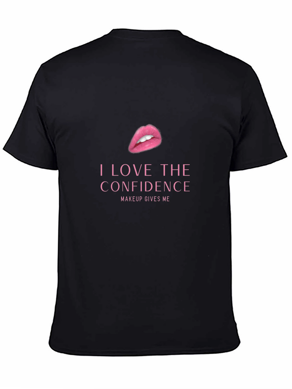 Confidence Makeup Graphic Tee - Black Cotton T-Shirt