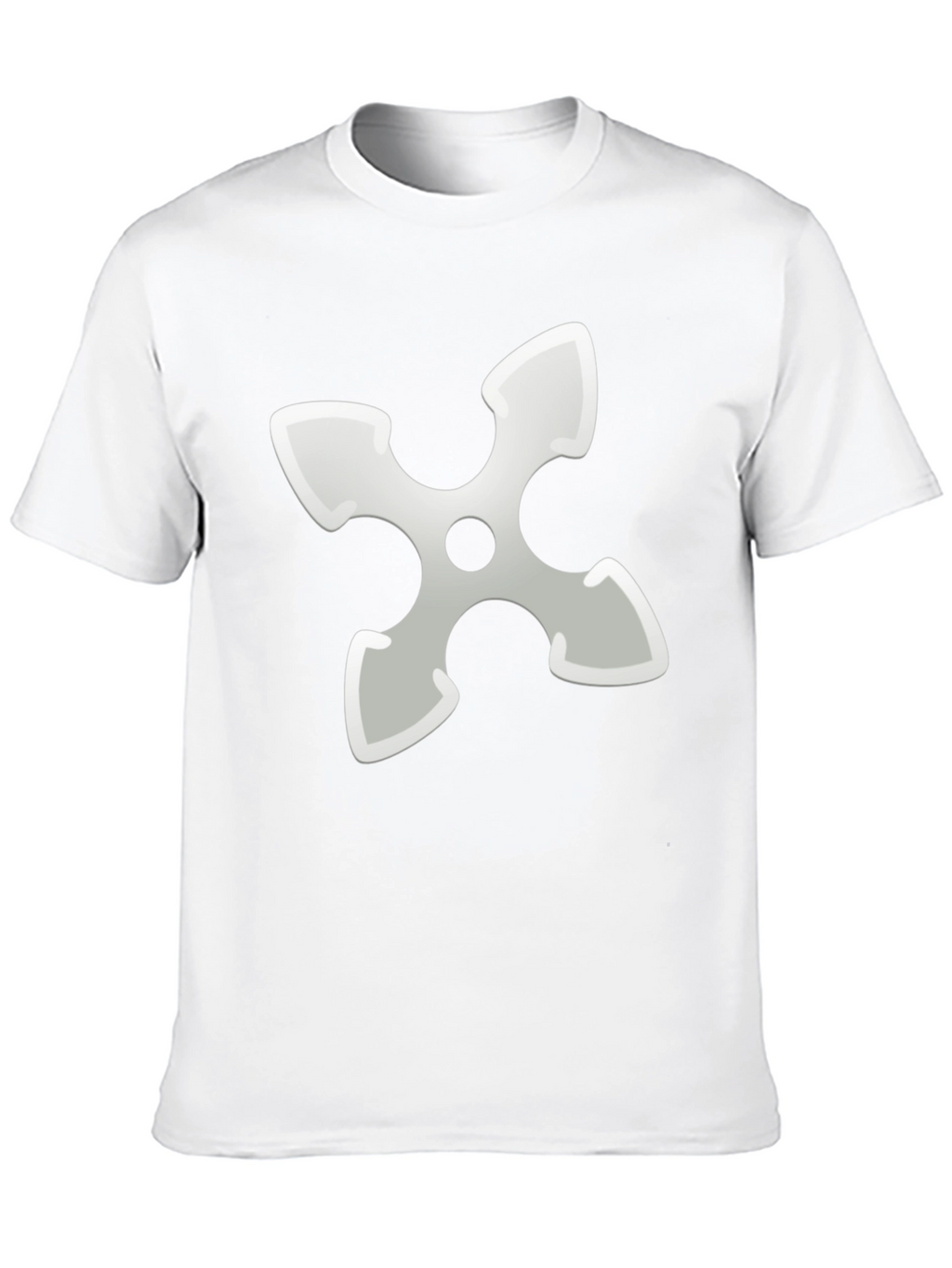 Ninja Star Graphic Tee - Black Cotton Blend T-Shirt