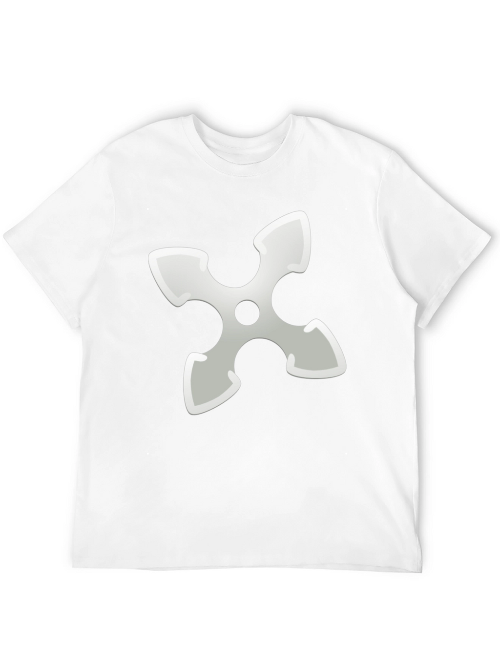Ninja Star Graphic Tee - Black Cotton Blend T-Shirt