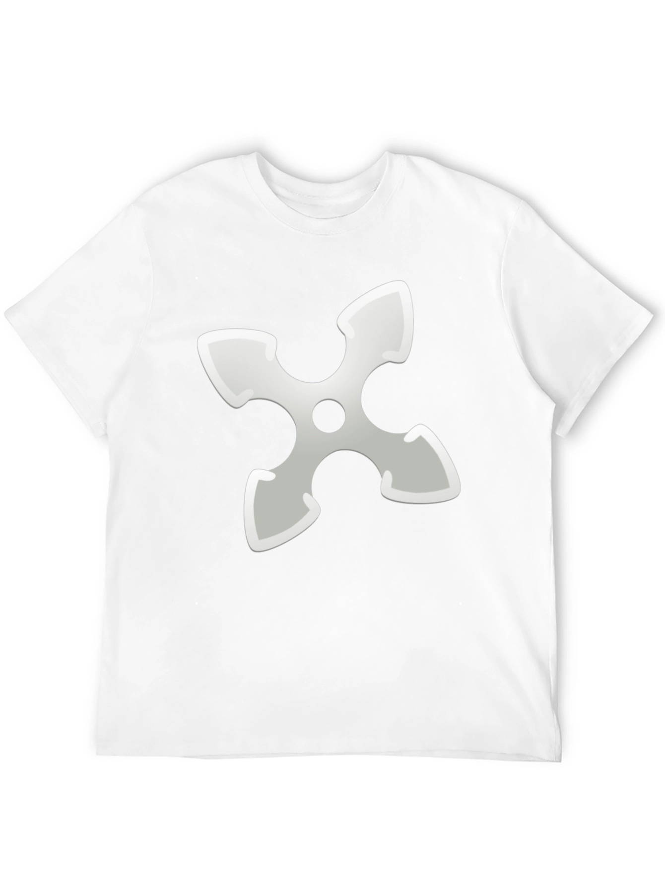 Ninja Star Graphic Tee - Black Cotton Blend T-Shirt