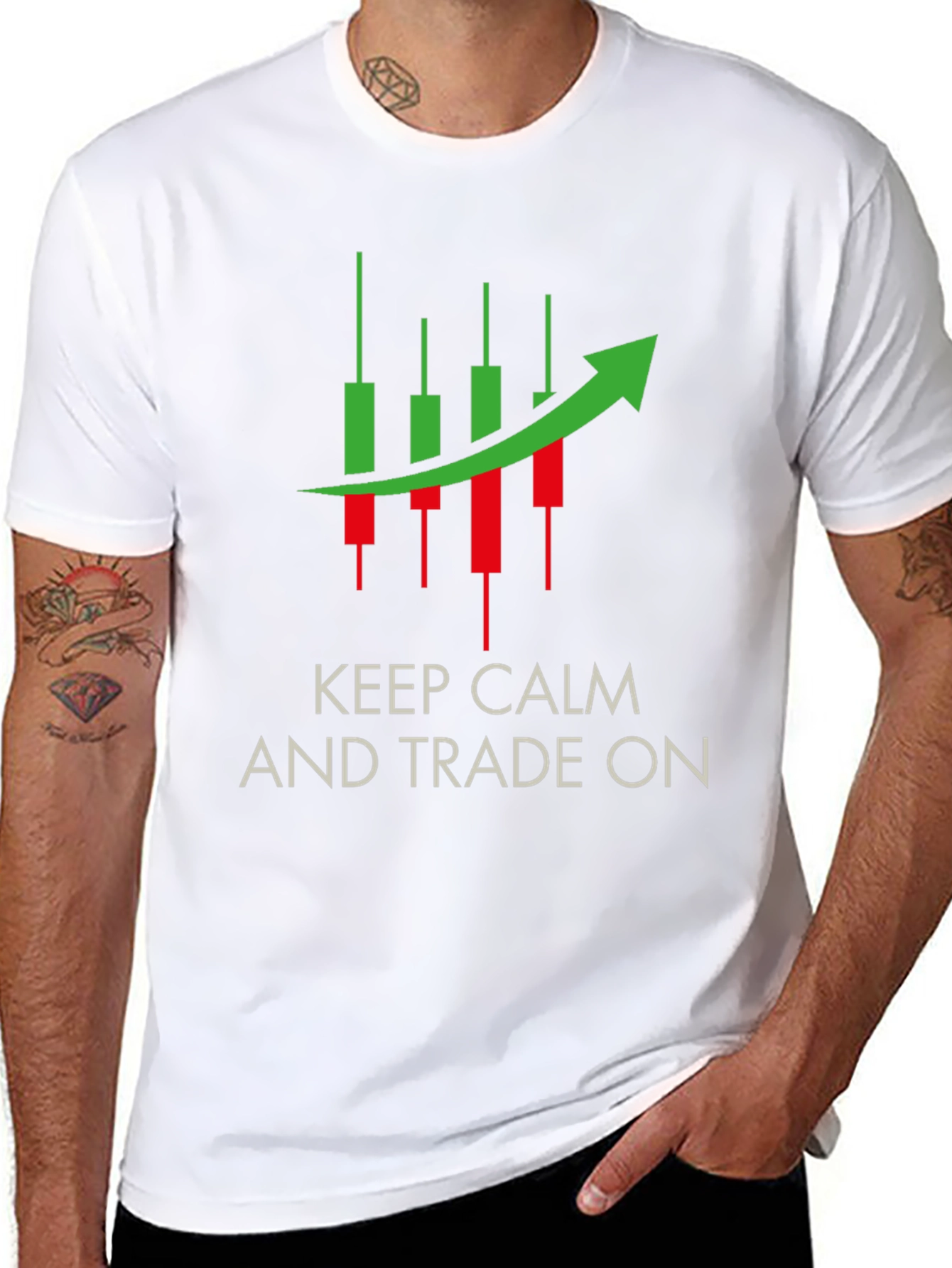 Keep Calm and Trade On Black Tee