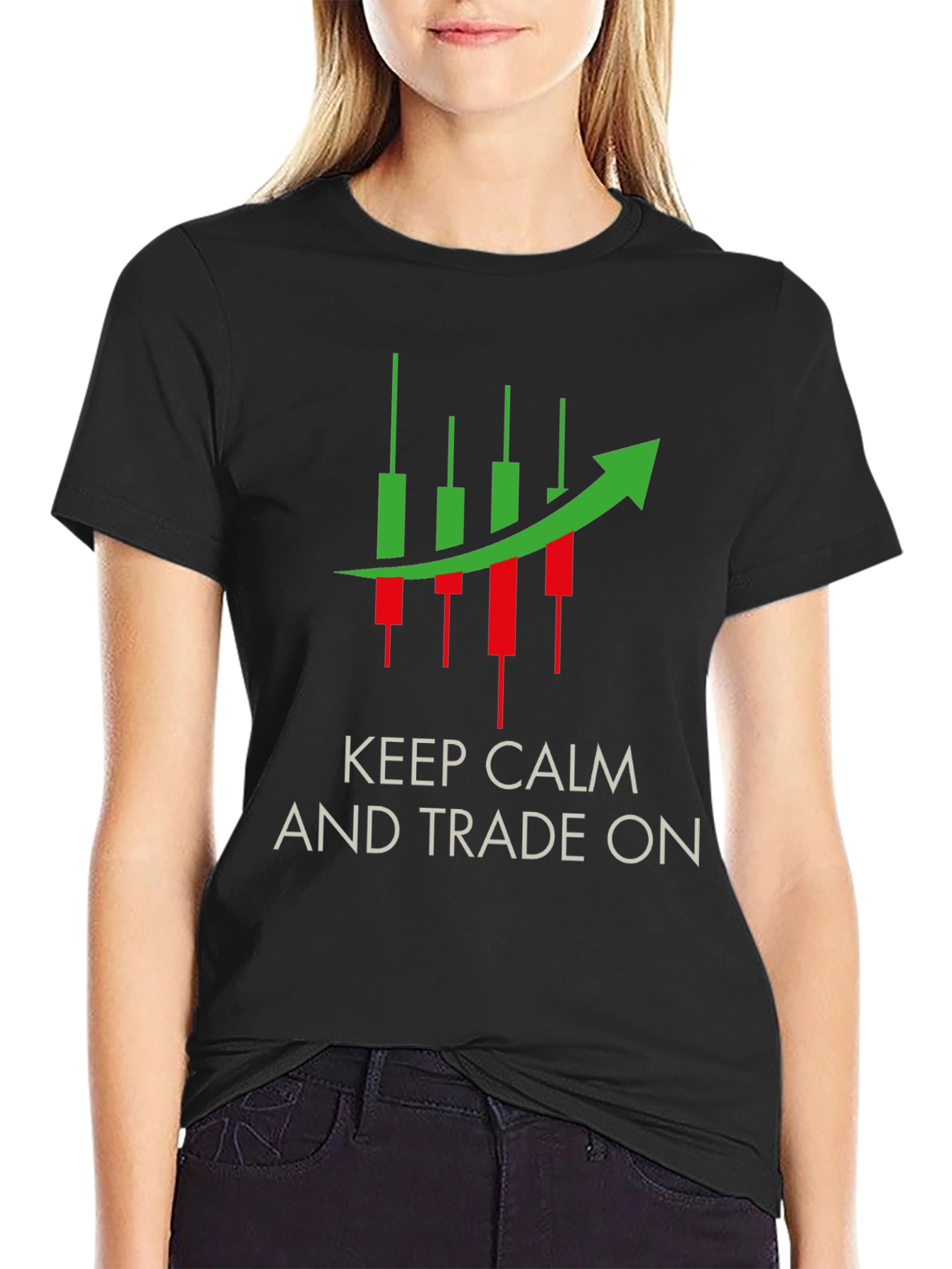 Keep Calm and Trade On Black Tee