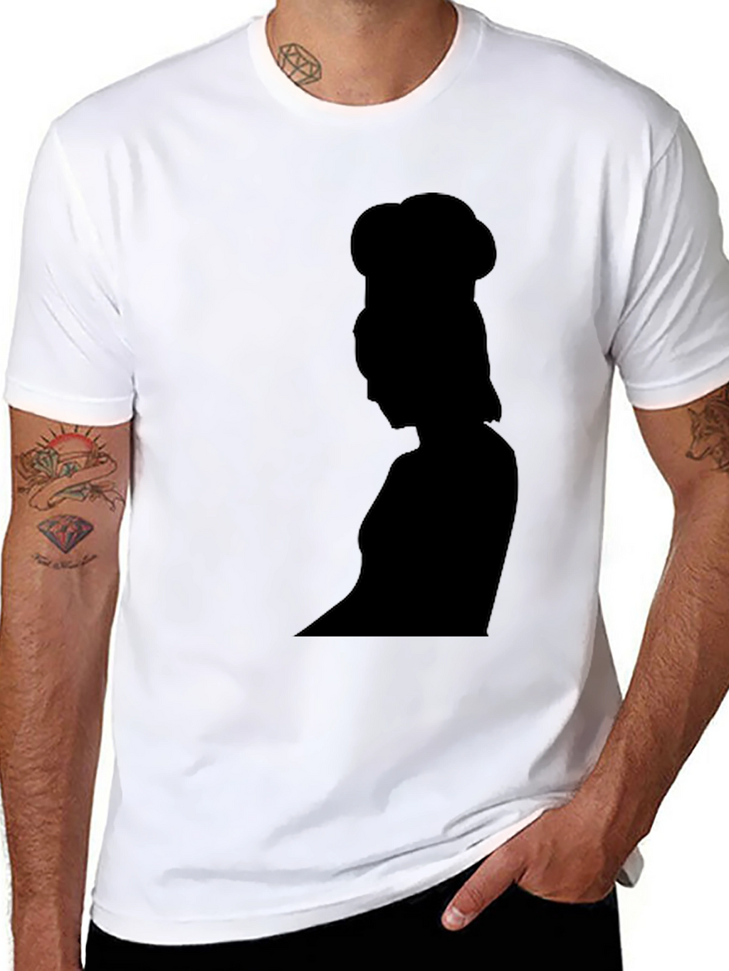 Chef Silhouette Black Graphic Tee