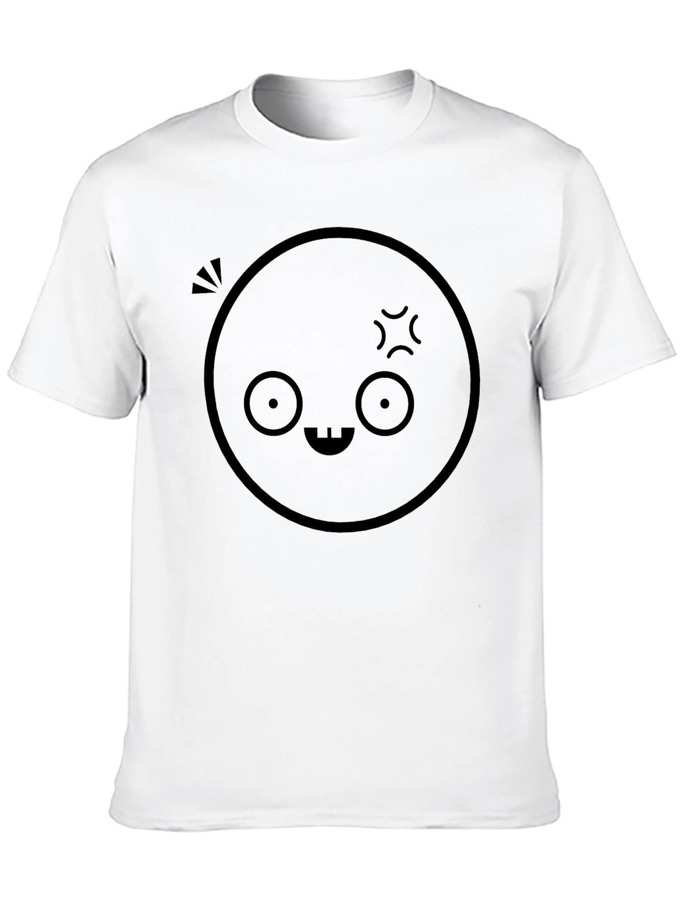 Funny Emoji Graphic Black T-Shirt