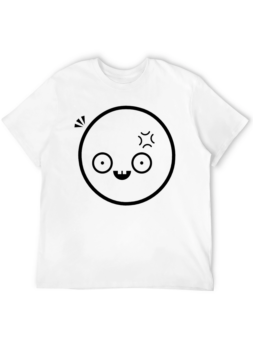 Funny Emoji Graphic Black T-Shirt