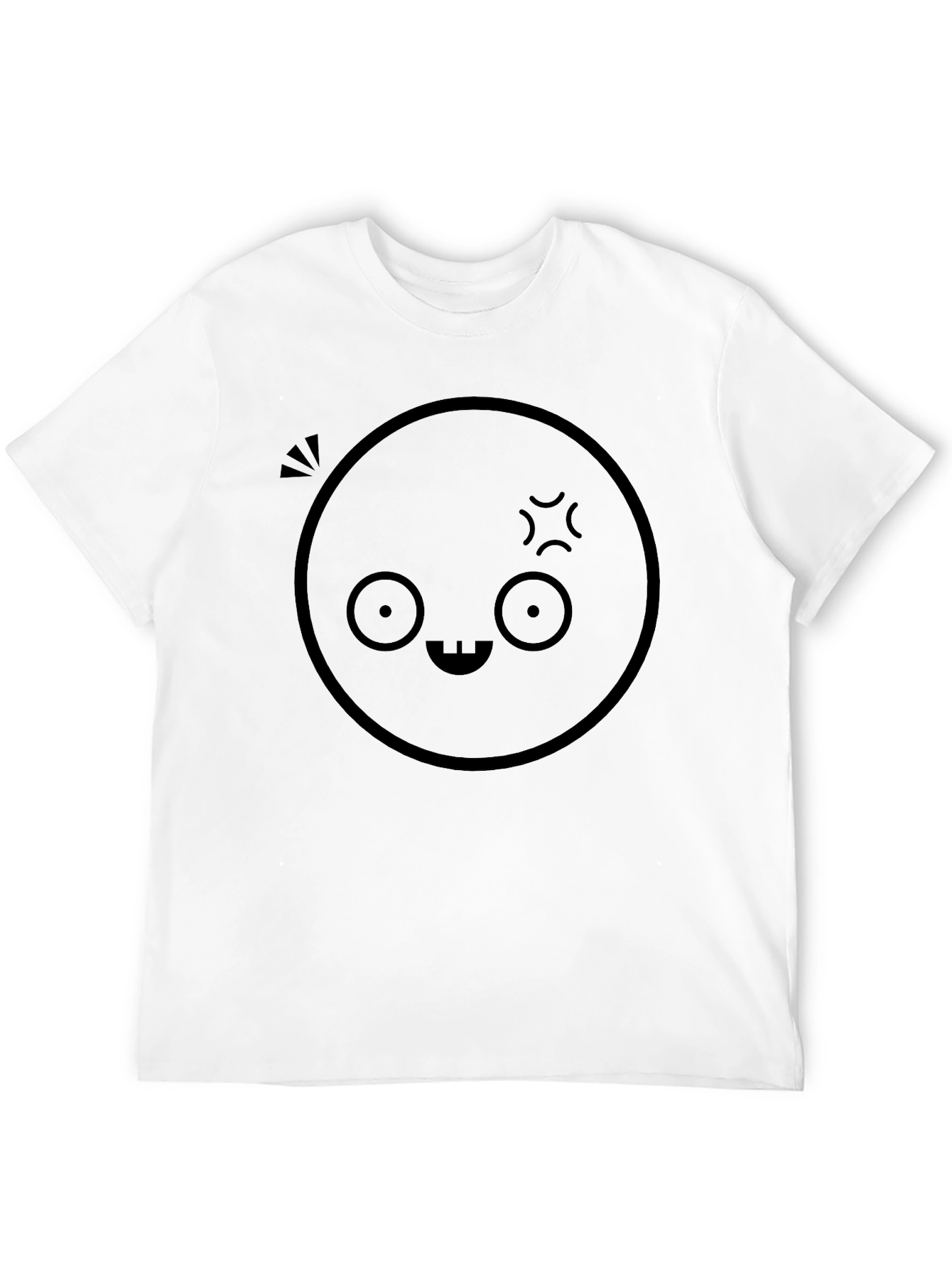 Funny Emoji Graphic Black T-Shirt