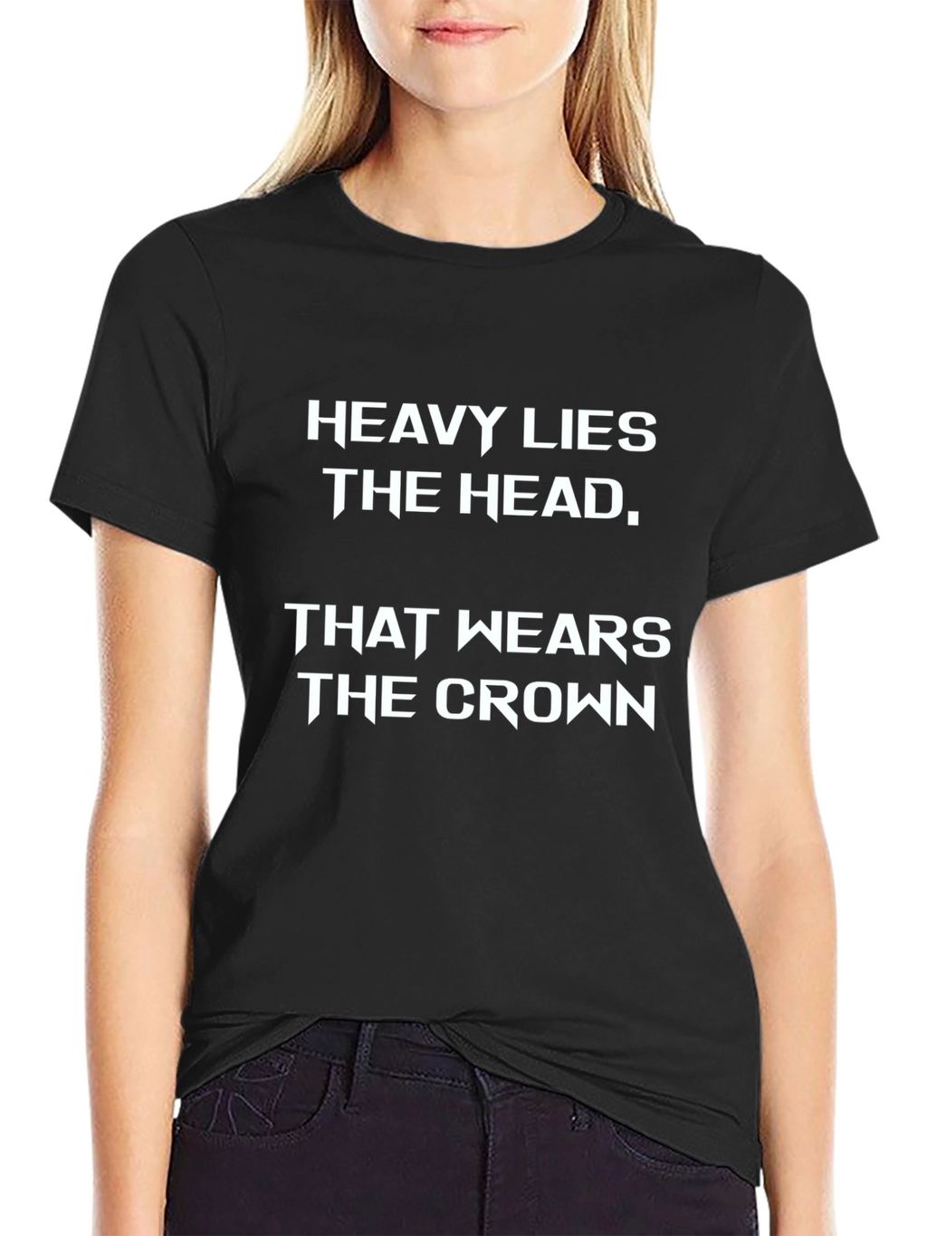 Heavy Lies the Head Graphic Tee - Black