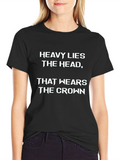Heavy Lies the Head Graphic Tee - Black