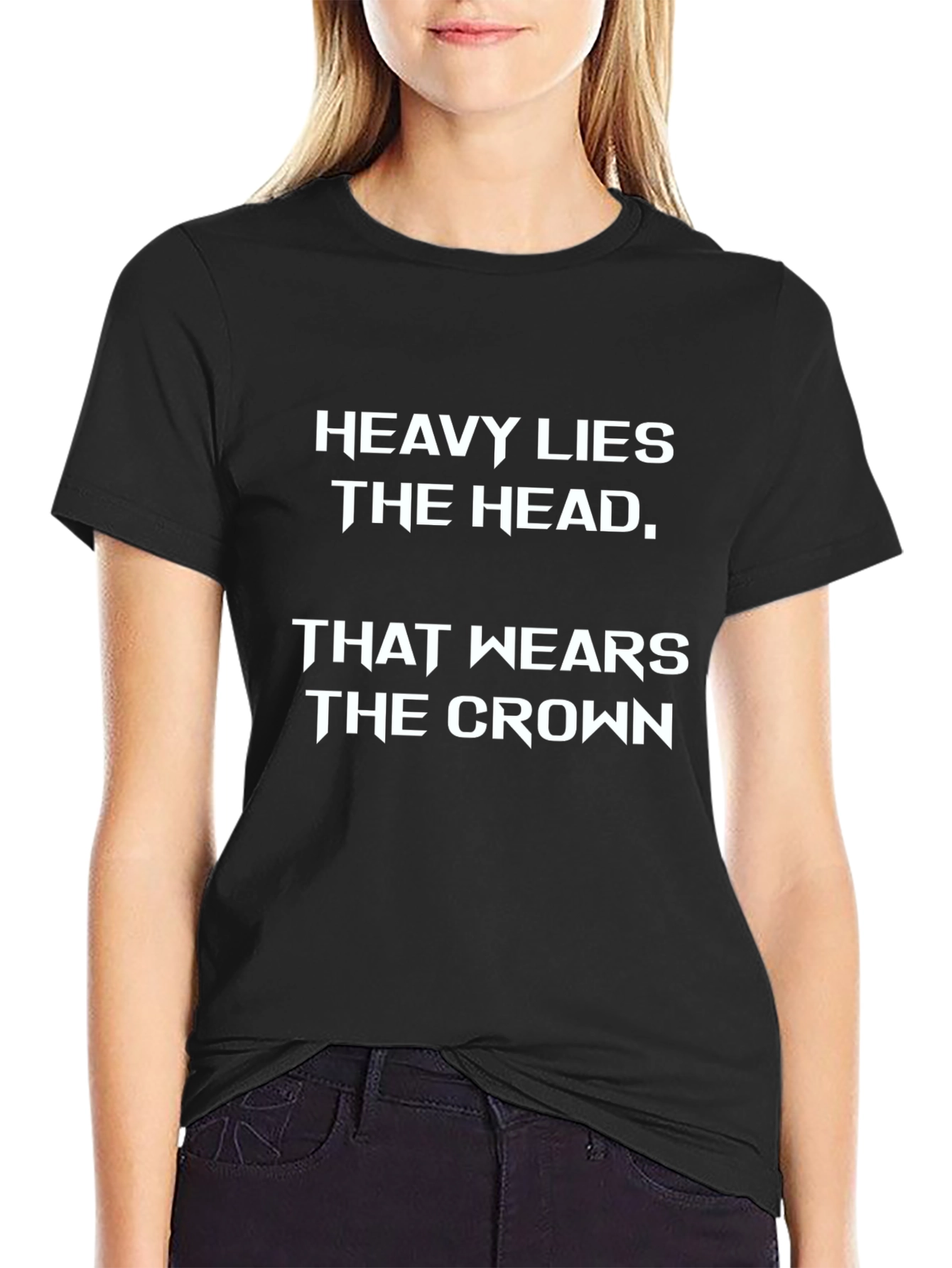 Heavy Lies the Head Graphic Tee - Black