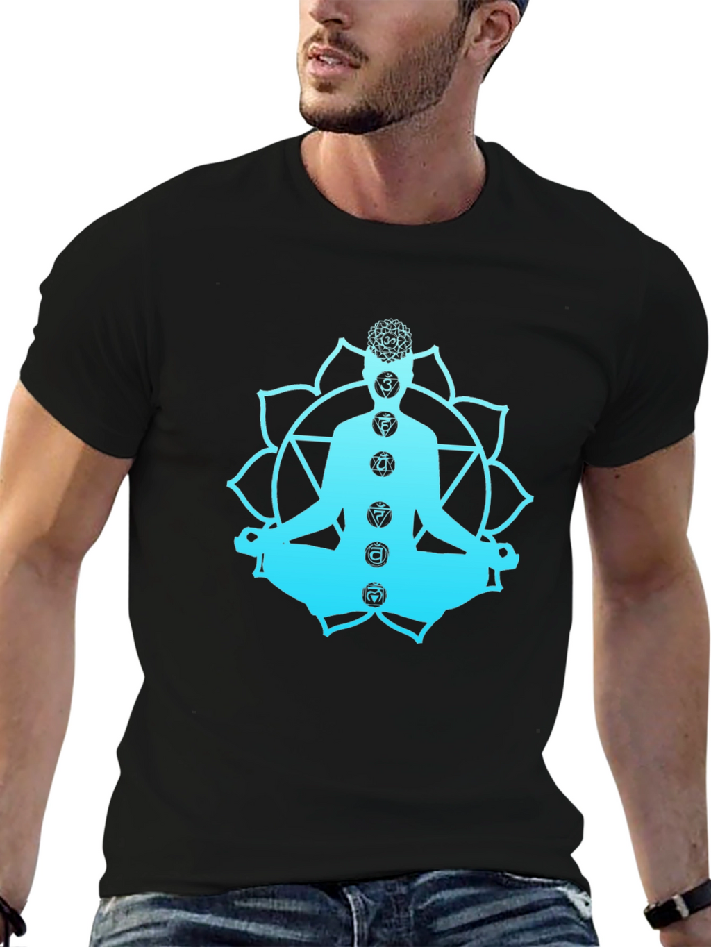 Chakra Meditation T-Shirt - Spiritual Yoga Design