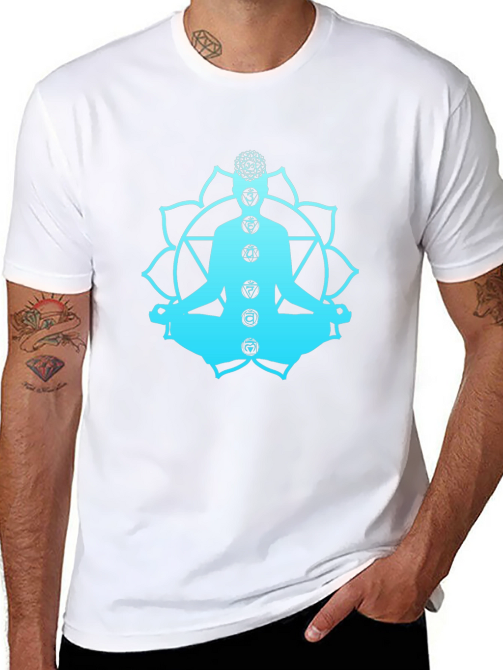 Chakra Meditation T-Shirt - Spiritual Yoga Design