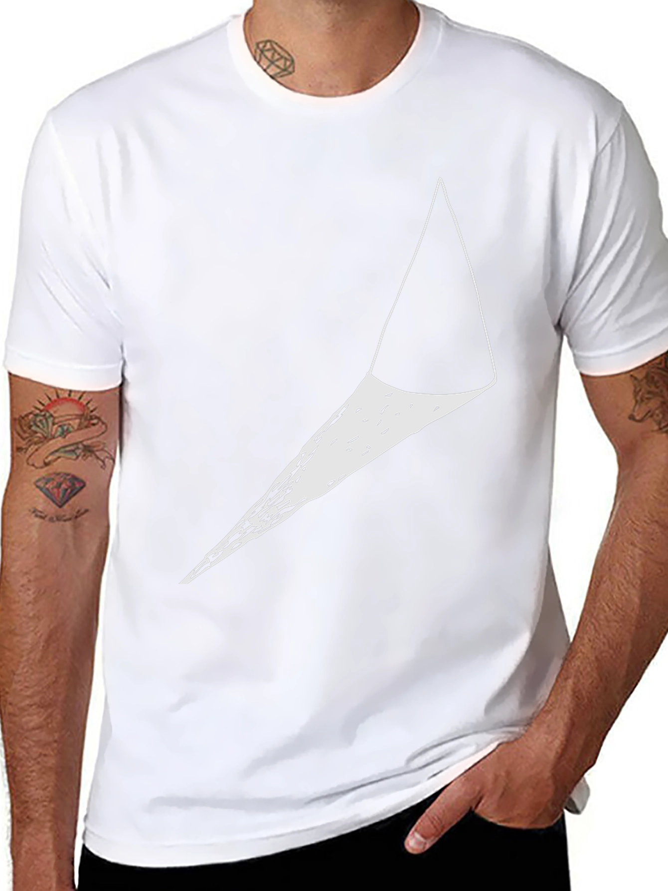 Modern Geometric Cone Graphic Tee
