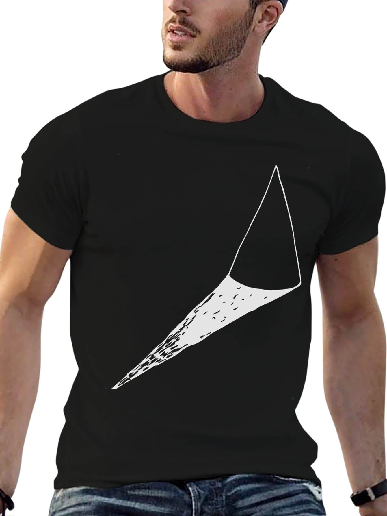 Modern Geometric Cone Graphic Tee