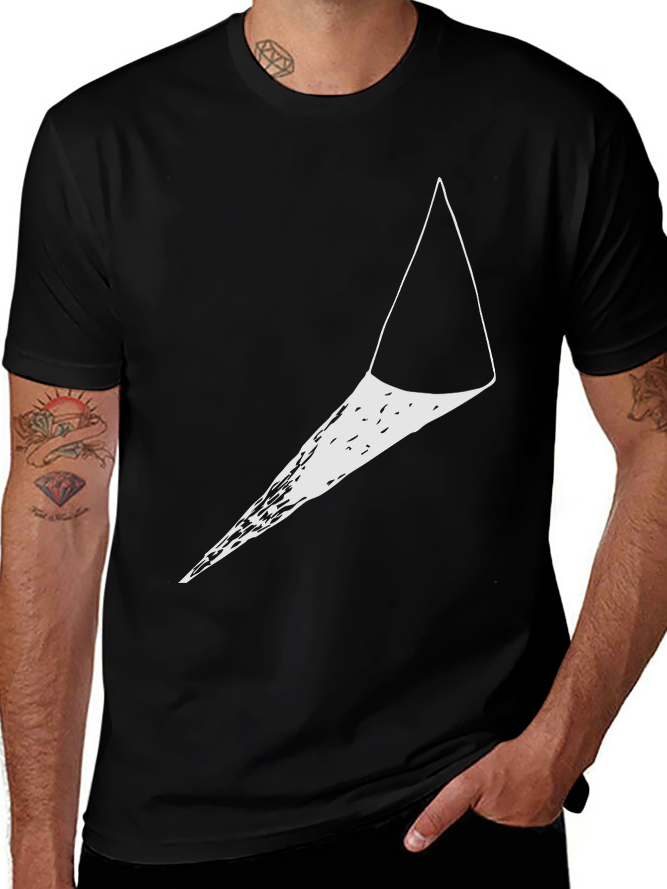 Modern Geometric Cone Graphic Tee